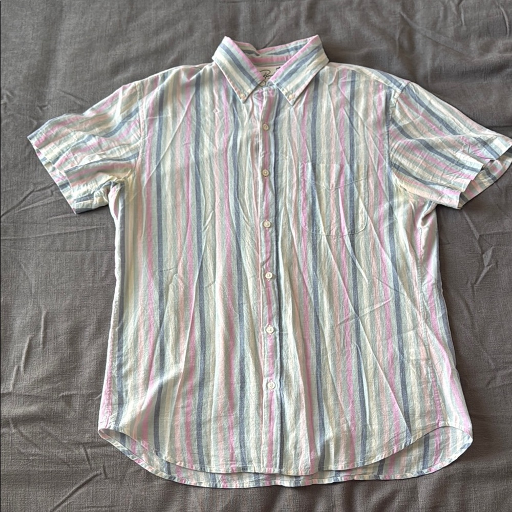 Bonobos Pink and Blue Casual Button Down Shirt